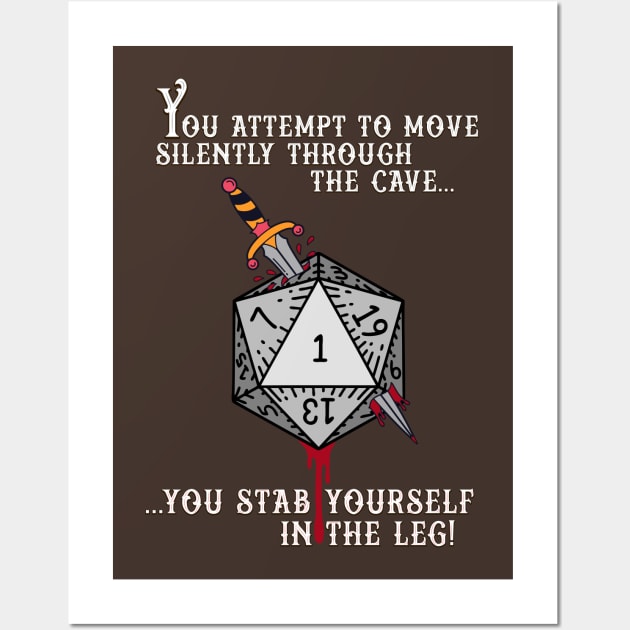 Dark Caves and Bad Dice Wall Art by retrochris